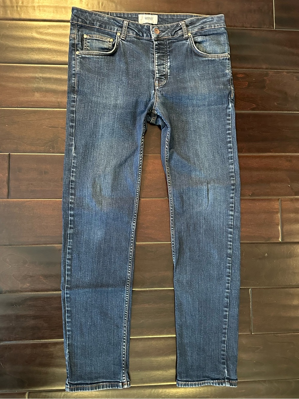Wesc Men’s Slim Straight Jeans in Medium Wash Blue 33 Style: Eddy